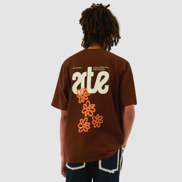 Arte Antwerp Flowers Back T-shirt Bruin