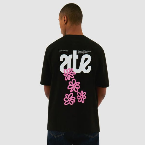 Arte Antwerp Flowers Back T-shirt Zwart