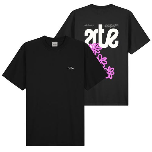 Arte Antwerp Flowers Back T-shirt Zwart