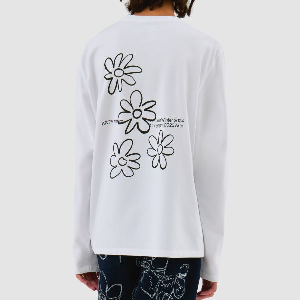 Arte Antwerp Flowers Longsleeve T-shirt Wit