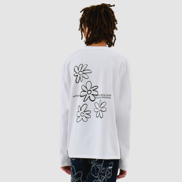 Arte Antwerp Flowers Longsleeve T-shirt Wit