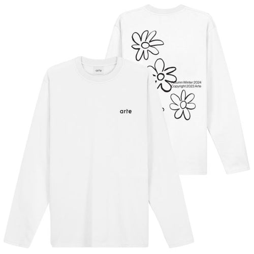 Arte Antwerp Flowers Longsleeve T-shirt Wit