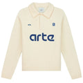 Arte Antwerp Football Knit Longsleeve Polo Off White