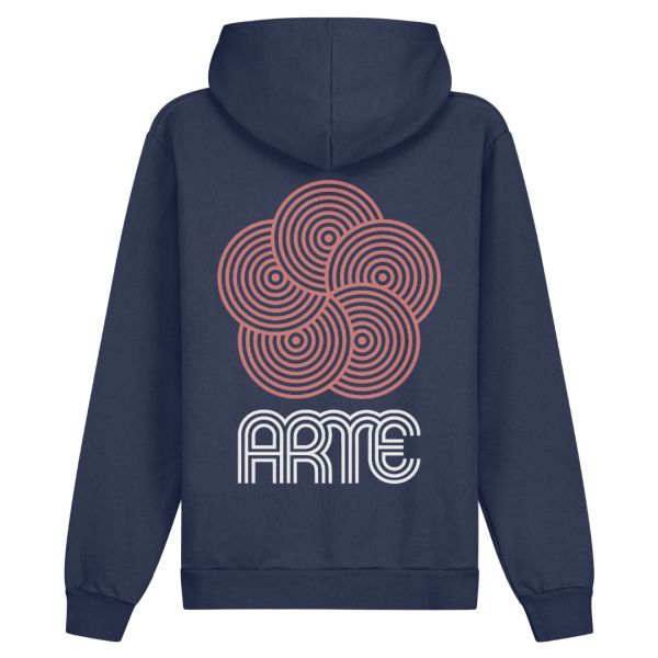 Arte Antwerp Hank Back Circle Flower Hoodie Navy