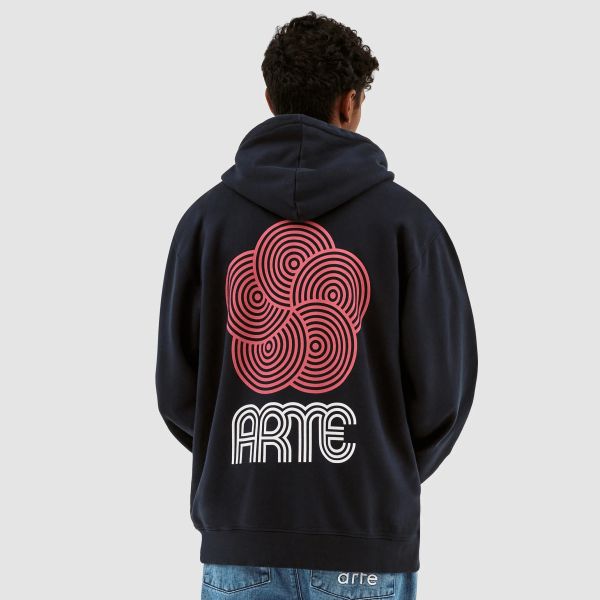 Arte Antwerp Hank Back Circle Flower Hoodie Navy