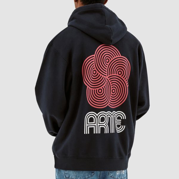 Arte Antwerp Hank Back Circle Flower Hoodie Navy