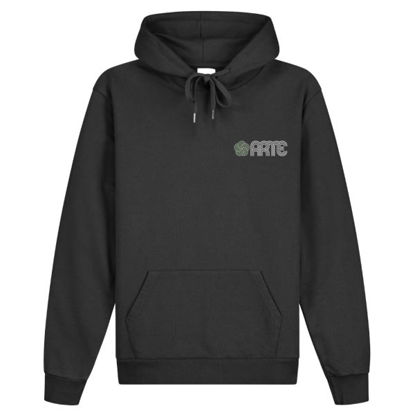 Arte Antwerp Hank Back Circle Flower Hoodie Zwart