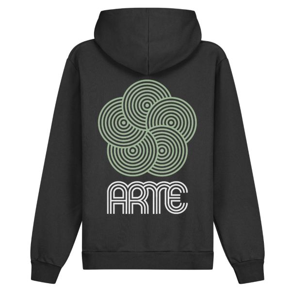 Arte Antwerp Hank Back Circle Flower Hoodie Zwart