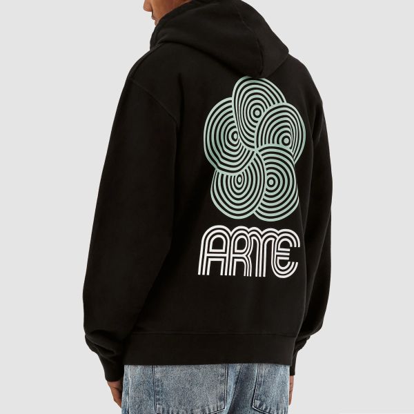 Arte Antwerp Hank Back Circle Flower Hoodie Zwart