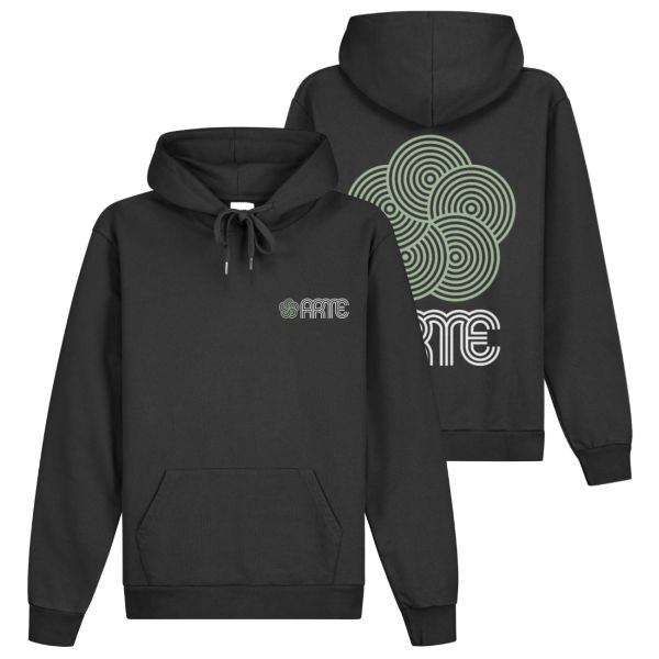 Arte Antwerp Hank Back Circle Flower Hoodie Zwart