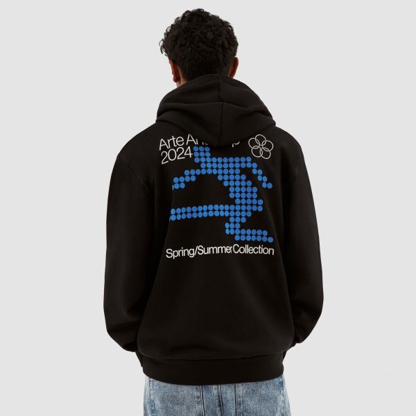 Arte Antwerp Hank Back Circles Hoodie Zwart