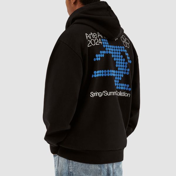 Arte Antwerp Hank Back Circles Hoodie Zwart