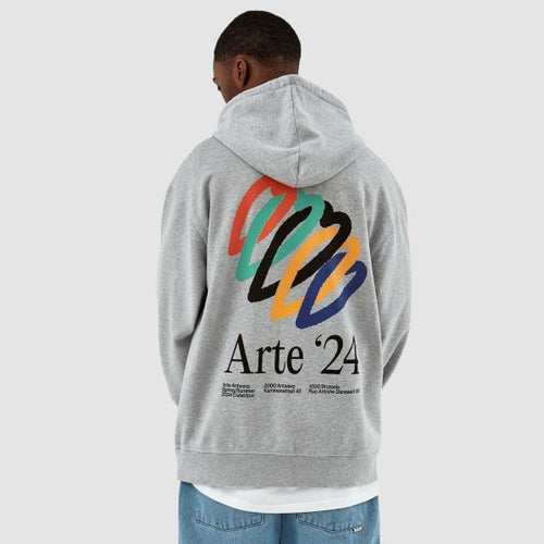 Arte Antwerp Hank Back Hearts Hoodie Grijs