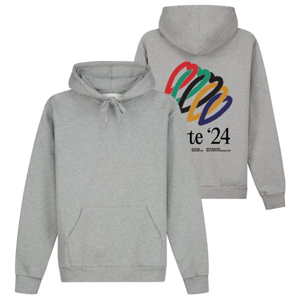 Arte Antwerp Hank Back Hearts Hoodie Grijs