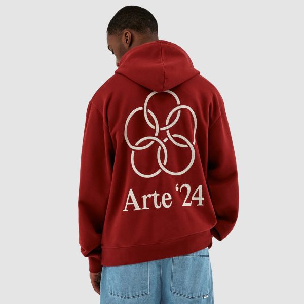 Arte Antwerp Hank Back Rings Hoodie Bordeaux