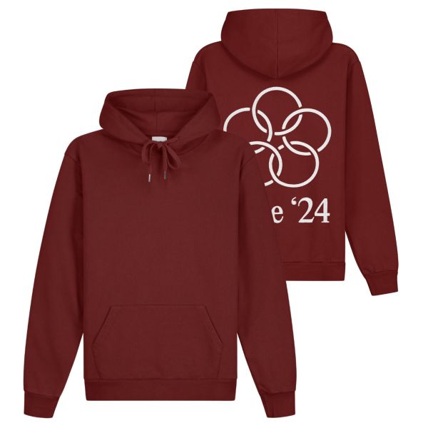 Arte Antwerp Hank Back Rings Hoodie Bordeaux