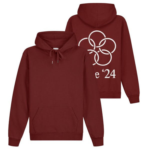 Arte Antwerp Hank Back Rings Hoodie Bordeaux
