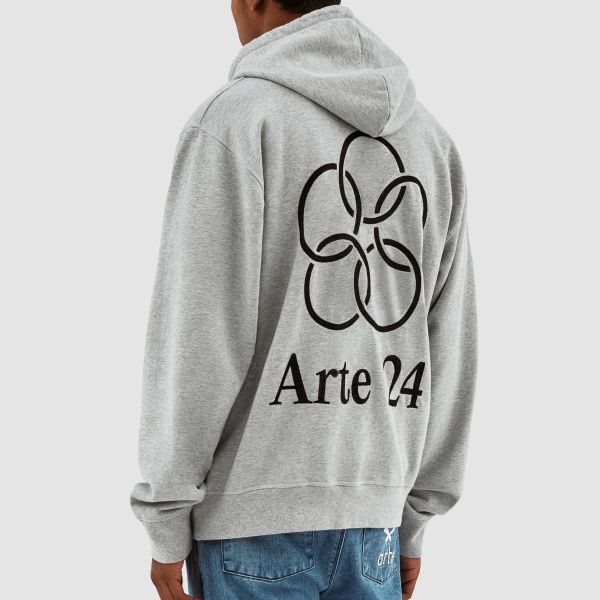 Arte Antwerp Hank Back Rings Hoodie Grijs