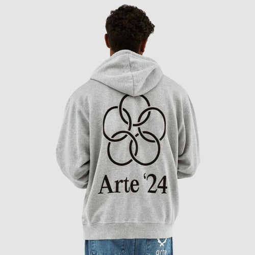Arte Antwerp Hank Back Rings Hoodie Grijs