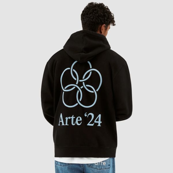 Arte Antwerp Hank Back Rings Hoodie Zwart