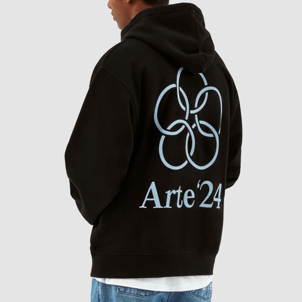 Arte Antwerp Hank Back Rings Hoodie Zwart