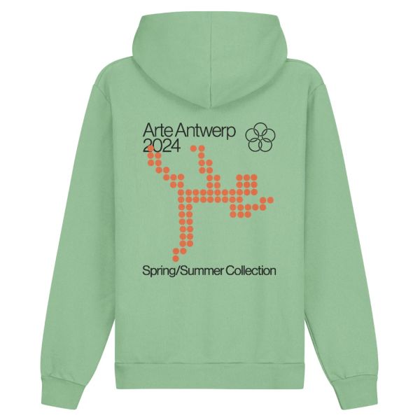 Arte Antwerp Hank Back Runner Hoodie Groen