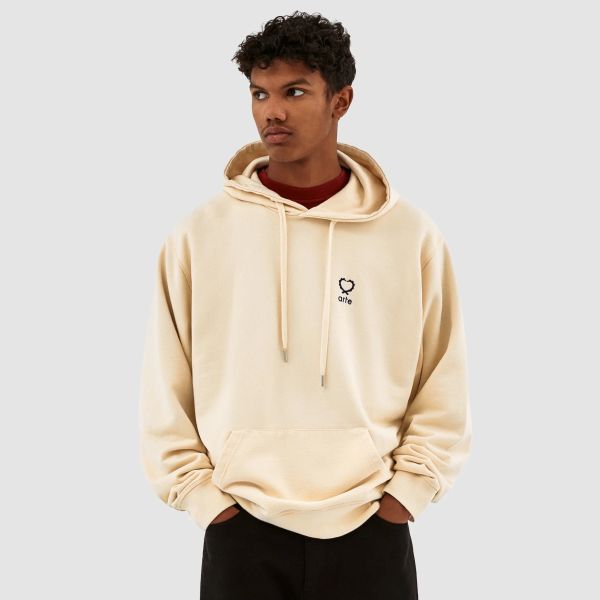 Arte Antwerp Hank Small Heart Hoodie Beige