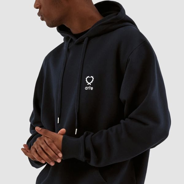 Arte Antwerp Hank Small Heart Hoodie Navy