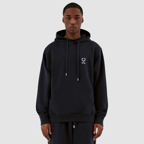 Arte Antwerp Hank Small Heart Hoodie Navy