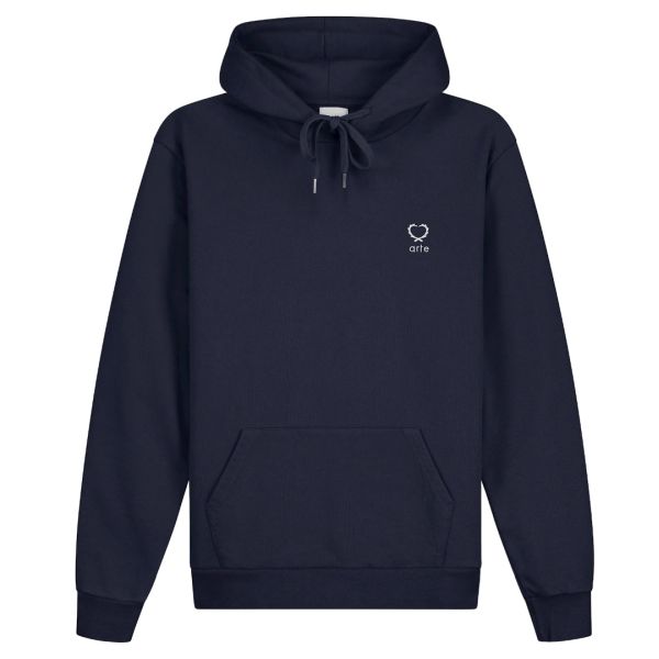 Arte Antwerp Hank Small Heart Hoodie Navy
