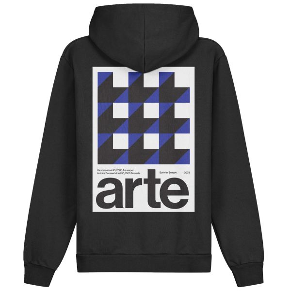 Arte Antwerp Hannes Back Print Hoodie Zwart