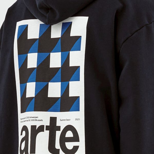Arte Antwerp Hannes Back Print Hoodie Zwart