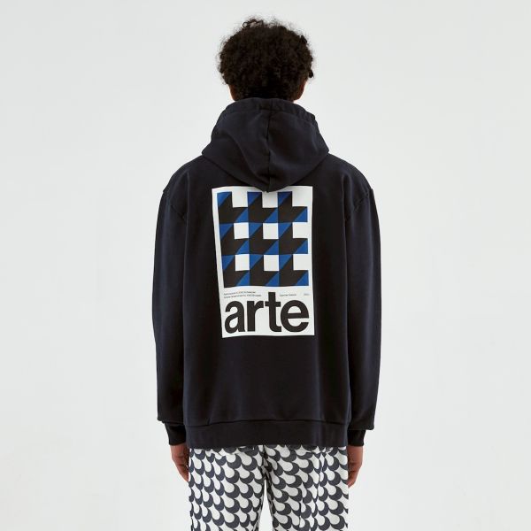 Arte Antwerp Hannes Back Print Hoodie Zwart