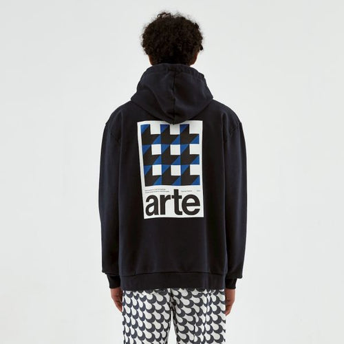 Arte Antwerp Hannes Back Print Hoodie Zwart