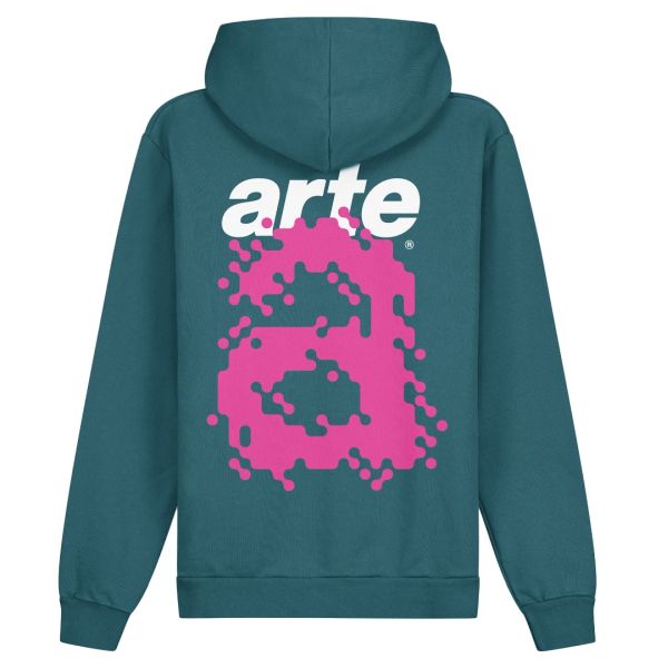 Arte Antwerp Harmon Back A Pixel Hoodie Blauw