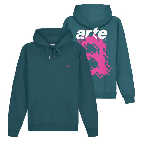 Arte Antwerp Harmon Back A Pixel Hoodie Blauw