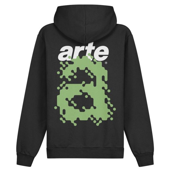 Arte Antwerp Harmon Back A Pixel Hoodie Zwart