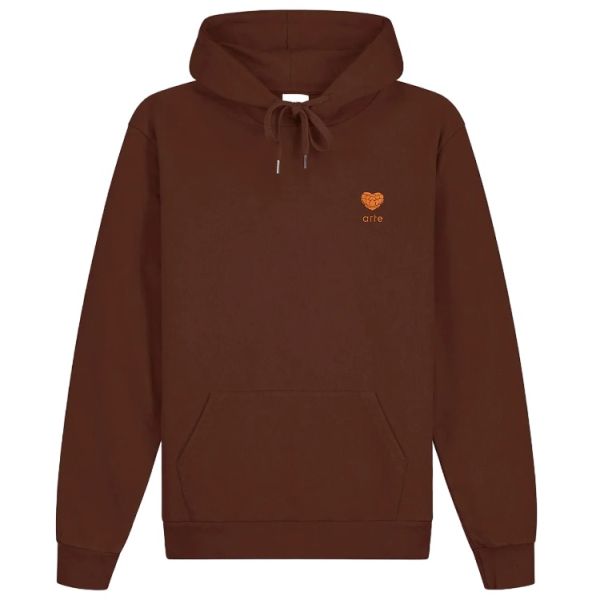Arte Antwerp Heart Flower Hoodie Bruin
