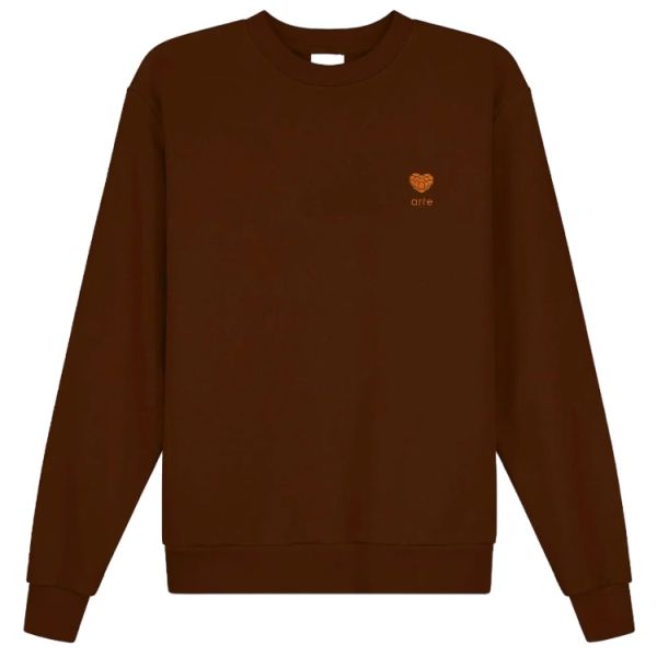 Arte Antwerp Heart Flower Sweater Bruin