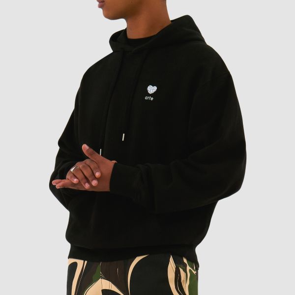Arte Antwerp Heart Flower Hoodie Zwart