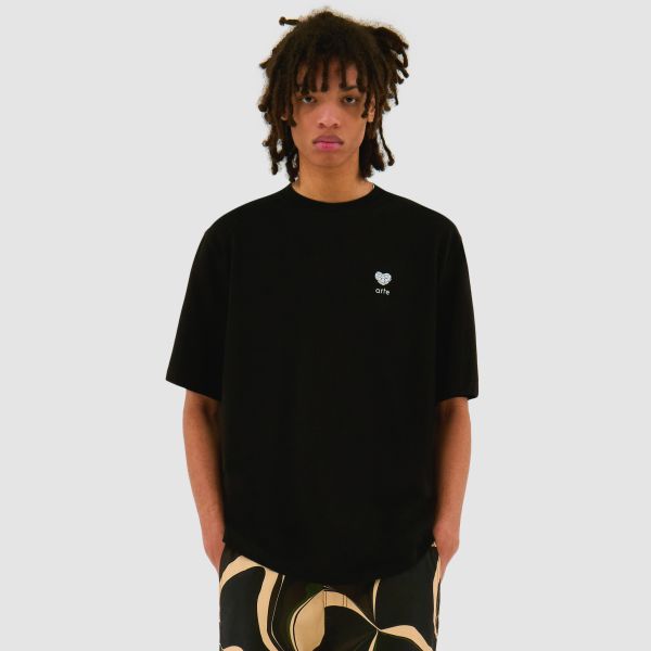 Arte Antwerp Heart Logo T-shirt Zwart