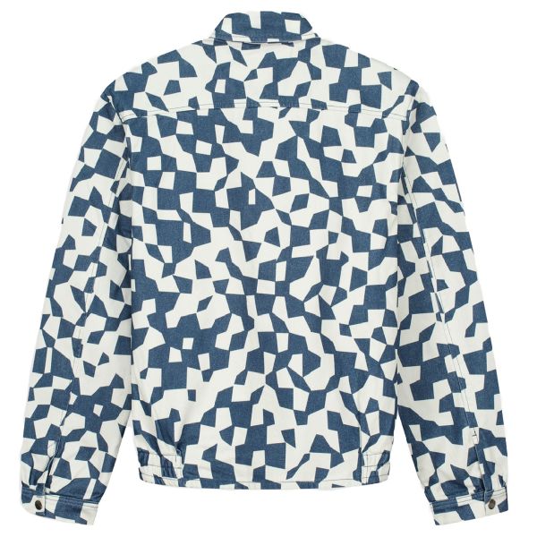 Arte Antwerp Jackson Abstract Overshirt Wit/Blauw