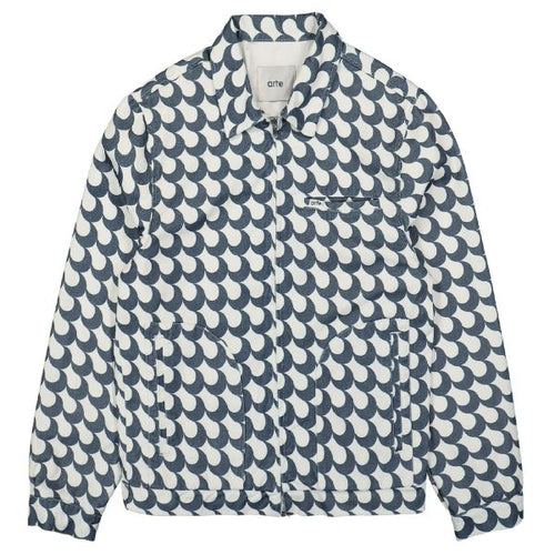 Arte Antwerp Jackson Bau Print Overshirt Wit/Blauw