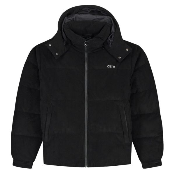 arte antwerp joey corduroy puffer zwart