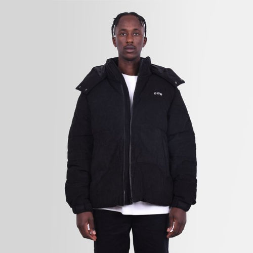 arte antwerp joey corduroy puffer zwart