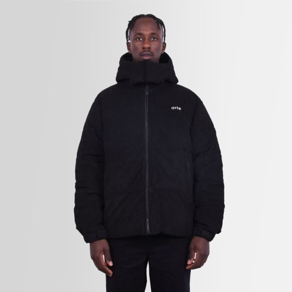 arte antwerp joey corduroy puffer zwart