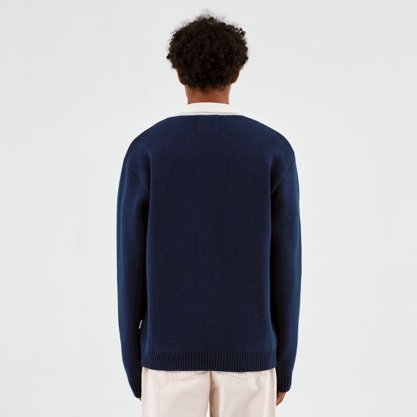 Arte Antwerp Keler Conrast Cardigan Navy