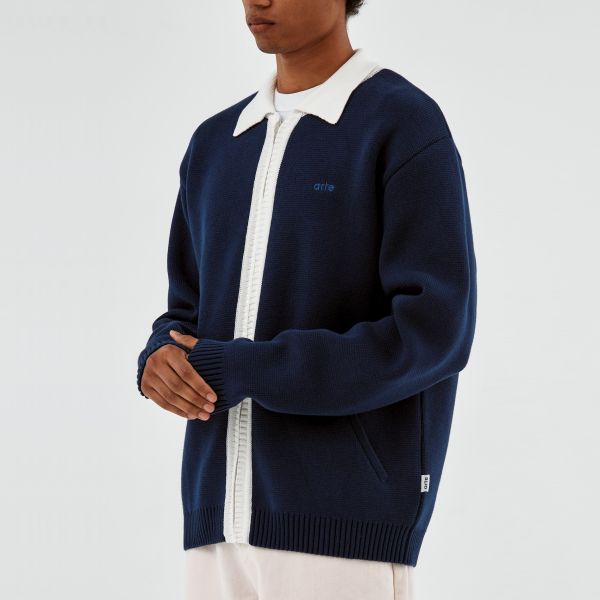 Arte Antwerp Keler Conrast Cardigan Navy