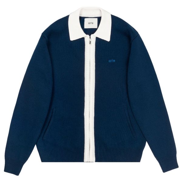 Arte Antwerp Keler Conrast Cardigan Navy