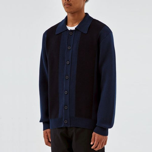 Arte Antwerp Keler Stripe Cardigan Navy/Zwart